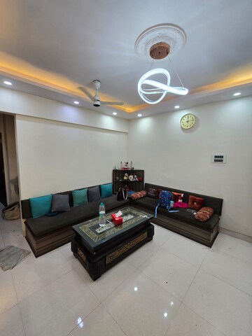Living Room in 1 BHK Apartment at Swastik Residency 1, Ghodbunder Road – for Rent