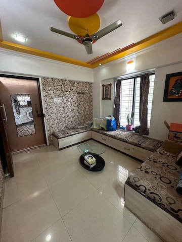 Living Room in 1 BHK Apartment at Agarwal Vrindavan Gardens, Vasai East – for Sale
