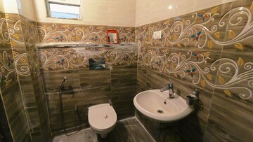 Bathroom in 3 BHK Apartment at Elemental Earthwoods, Kokapet – for Rent