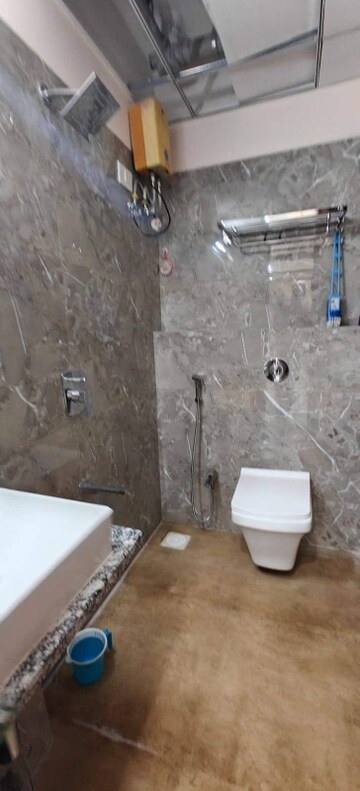 Bathroom in 1 BHK Apartment at Sunidhi Park, Vasai East – for Rent