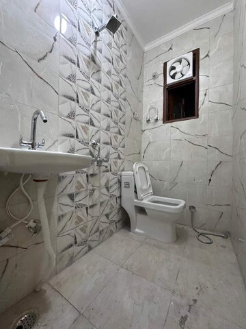 Bathroom in 1 BHK Builder Floor at Freedom Fighters Enclave – for Rent