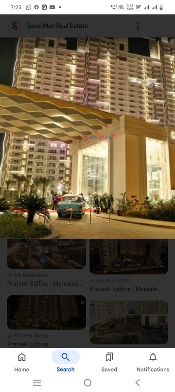 3 BHK Apartment – Exterior View View at Prateek Edifice, Sector 107 - for Rent