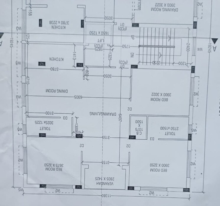 Floor Plan, new town 3 Bedroom 1485 Sq.Ft. Apartment In New Town Kolkata 7984318