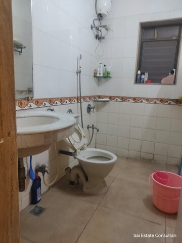 Bathroom in 2 BHK Apartment at Rajvilas Hawa Mahal Chs, Manpada – for Rent
