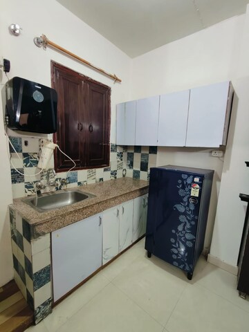 Kitchen in 1 RK Builder Floor at Ansal Sushant Lok I, Sector 43 – for Rent