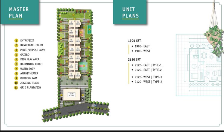 Master Plan, asbl-spire 3 Bedroom 1905 Sq.Ft. Apartment In Kokapet Hyderabad 7986159