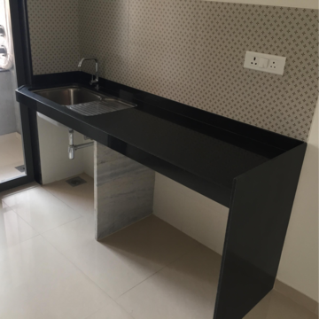 Kitchen in 2 BHK Apartment at Lodha Vista, Dhuru Wadi – for Rent