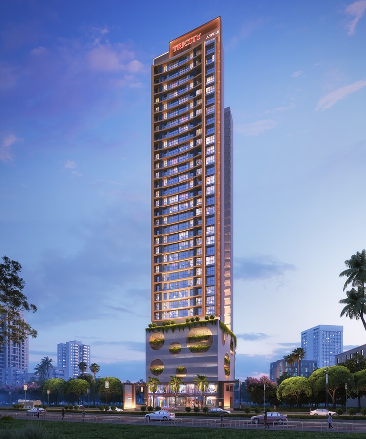 Exterior View, tricity-aspire 4 Bedroom 1250 Sq.Ft. Apartment In Sector 34a Kharghar Navi Mumbai 7990363
