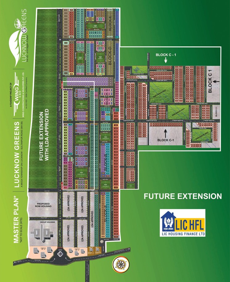 Other, wing-lucknow-greens-plots  1000 Sq.Ft. Plot In Sultanpur Road Lucknow 7990950
