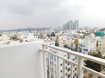 Balcony in 3 BHK Apartment at Ambience Courtyard, Manikonda – for Rent
