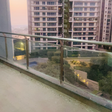 Balcony in 3 BHK Apartment at Tata Gurgaon Gateway, Bajghera – for Rent