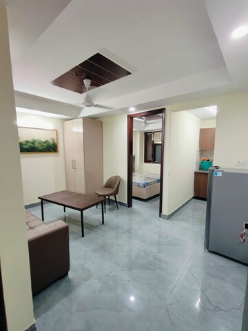Master Bedroom in 1 BHK Builder Floor at Ansal Sushant Lok I, Sector 43 – for Rent