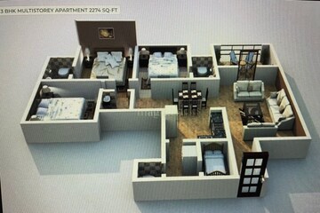 Floor Plan in 3 BHK Apartment at Sobha Petunia, Nagavara – for Sale