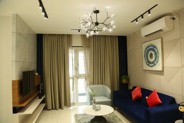 Living Room in 3 BHK Apartment at Basil Mondale, Mundhwa – for Sale