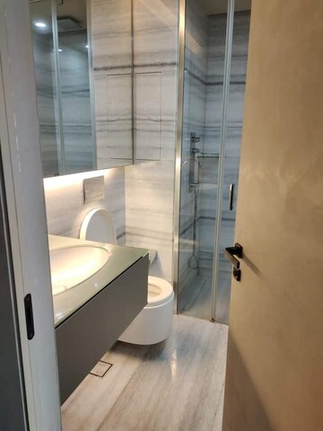 Bathroom in 3 BHK Apartment at Lodha World One, Worli – for Rent