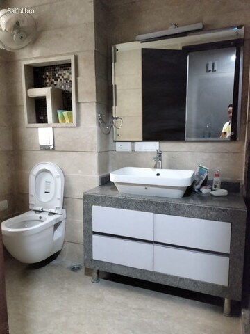 Bathroom in 4 BHK Builder Floor at DLF Atria, Dlf Phase ii – for Rent