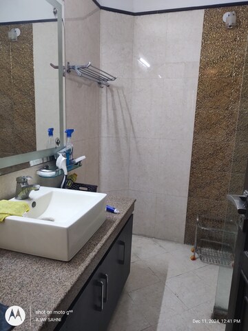 Bathroom in 3 BHK Builder Floor at Mehrauli – for Rent
