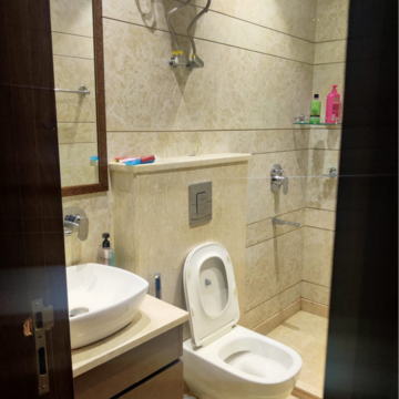 Bathroom in 3 BHK Builder Floor at Kailash Colony – for Rent
