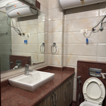 Attached Bathroom in 3 BHK Builder Floor at Greater Kailash I – for Rent
