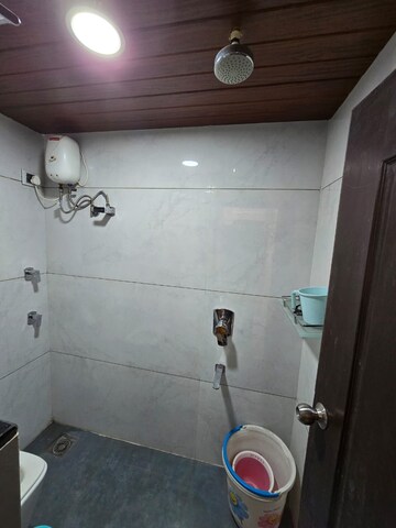 Bathroom in 1 BHK Apartment at Swastik Residency Phase II CHS Ltd, Ghodbunder Road – for Rent