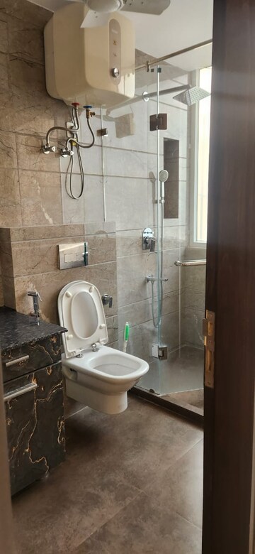 Bathroom in 3.5 BHK Builder Floor at Ansal Sushant Lok I, Sector 43 – for Rent