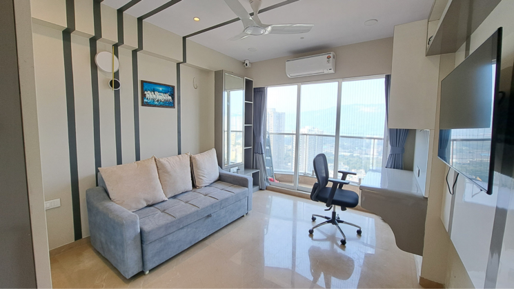 Living Room, soham-crystal-spires 3 Bedroom 1349 Sq.Ft. Apartment In Manpada Thane 7997136