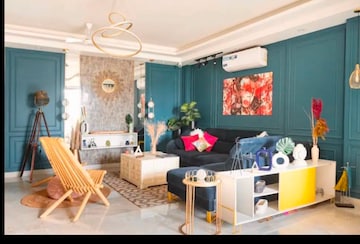 Living Room in 2.5 BHK Builder Floor at Freedom Fighters Enclave – for Rent