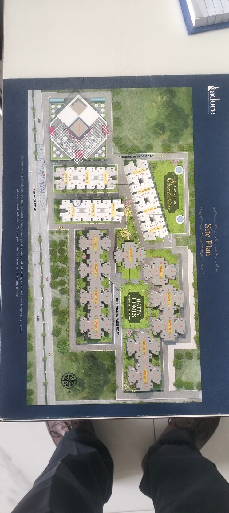 Master Plan, adore-happy-homes-exclusive 3 Bedroom 645 Sq.Ft. Apartment In Sector 86 Faridabad 7997897