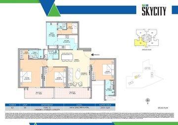  2 BHK Apartment at M3M Sky City, Sector 65 – for Rent