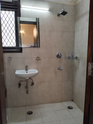 Bathroom in 3 BHK Apartment at Malviya Nagar – for Rent