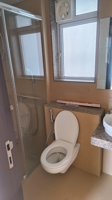 Bathroom in 1 BHK Apartment at LnT Veridian, Powai – for Rent