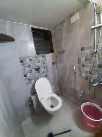 Bathroom in 1 BHK Apartment at Shree Shaswat Phase II, Mira Road – for Rent