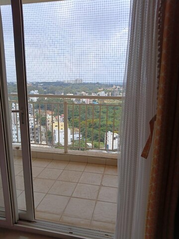 Balcony in 2.5 BHK Apartment at Mantri Webcity, Hennur – for Rent