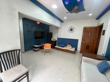 Living Room in 3 BHK Apartment at Raj Satyam CHS, Dahisar East – for Rent