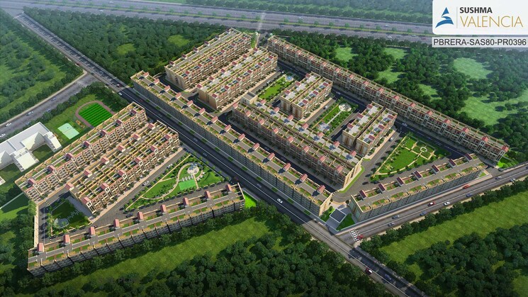 Master Plan, sushma-valencia 3 Bedroom 1800 Sq.Ft. Apartment In International Airport Road Zirakpur 8001266