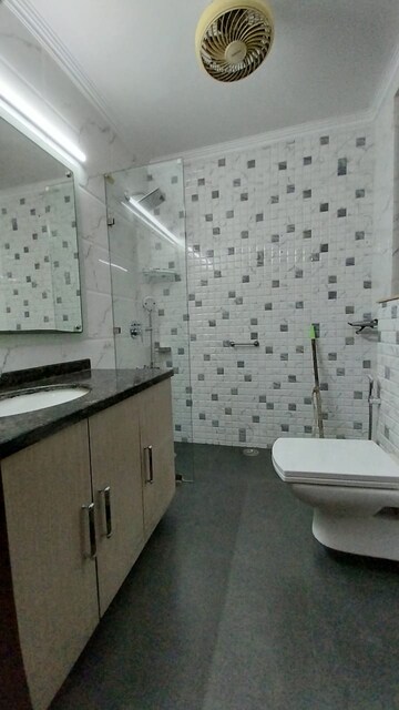 Bathroom in 3 BHK Apartment at Defence Colony – for Rent
