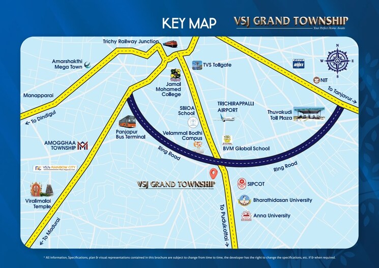 Map Location, pudukkottai nh  1500 Sq.Ft. Plot In Pudukkottai nh Trichy 8001792