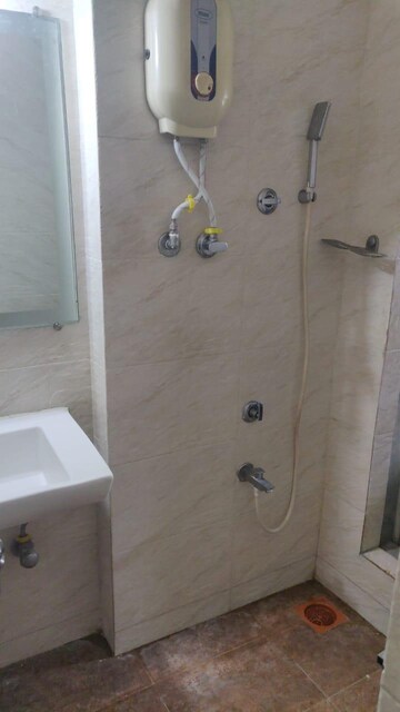 Bathroom in 3 BHK Apartment at Sai Siddhi Tower, Ghatkopar East – for Rent