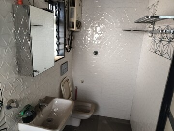 Bathroom in 2 BHK Apartment at Kanchan Pushp Society, Ghodbunder Road – for Rent