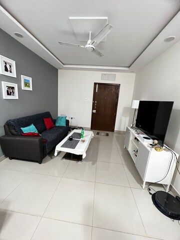 Living Room in 2.5 BHK Apartment at Legend Chimes, Kokapet – for Rent