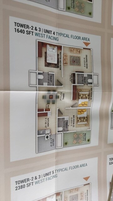 Master Bedroom in 3 BHK Apartment at Mahaveer Crystal Garden, Attapur – for Sale