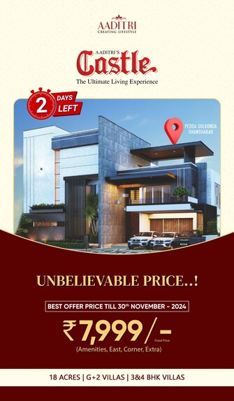 2 BHK Villa For Resale in Avani Hills Adibatla Adibatla Hyderabad  8003491