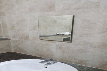 Bathroom in 3 BHK Apartment at Runwal Greens, Mulund West – for Rent
