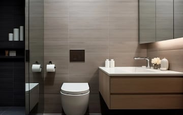 Bathroom in  Office Space at Bonanza, Andheri East – for Rent