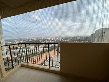 Balcony in 3 BHK Apartment at Bhartiya Nikoo Homes Phase 2, Thanisandra Main Road – for Rent