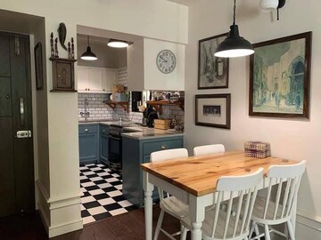 Kitchen in 1 BHK Apartment at Lake View Bandra, Bandra West – for Rent