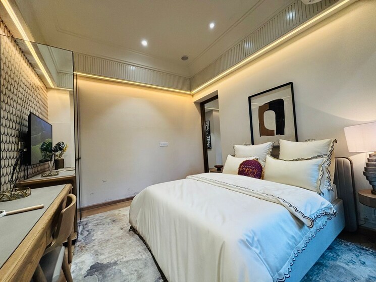 Master Bedroom, anant-raj-ashok-estate 3 Bedroom 1600 Sq.Ft. Builder Floor In Sector 63a Gurgaon 8005002