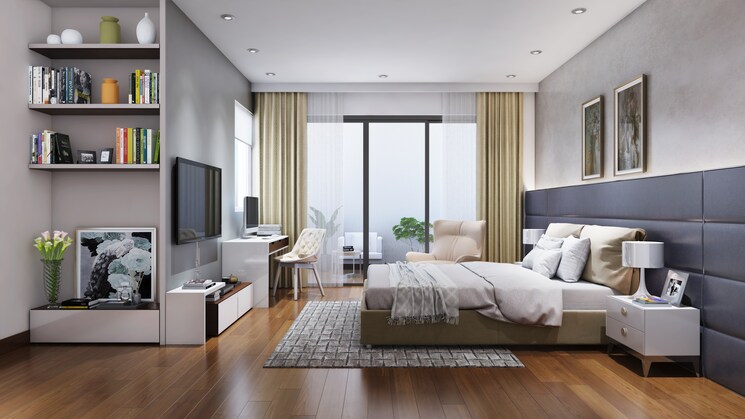 Bedroom, puravankara-purva-atmosphere 3 Bedroom 1660 Sq.Ft. Apartment In Thanisandra Main Road Bangalore 8005438