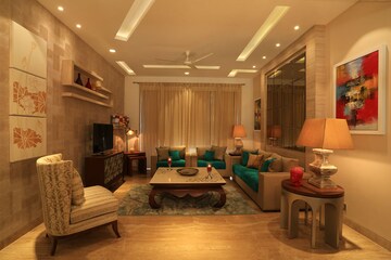 Living Room in 5 BHK Penthouse at Ambience Creacions, Sector 22 – for Sale