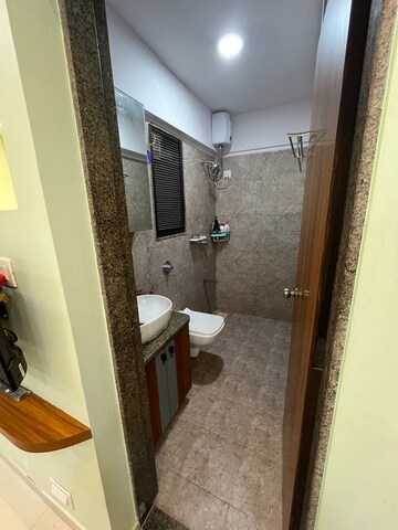 Bathroom in 3 BHK Apartment at Hiranandani Meadows, Manpada – for Rent